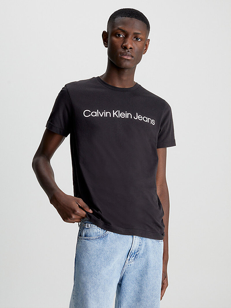 Calvin Klein Siyah Renkli Erkek Core Institutional Logo T-Shirt