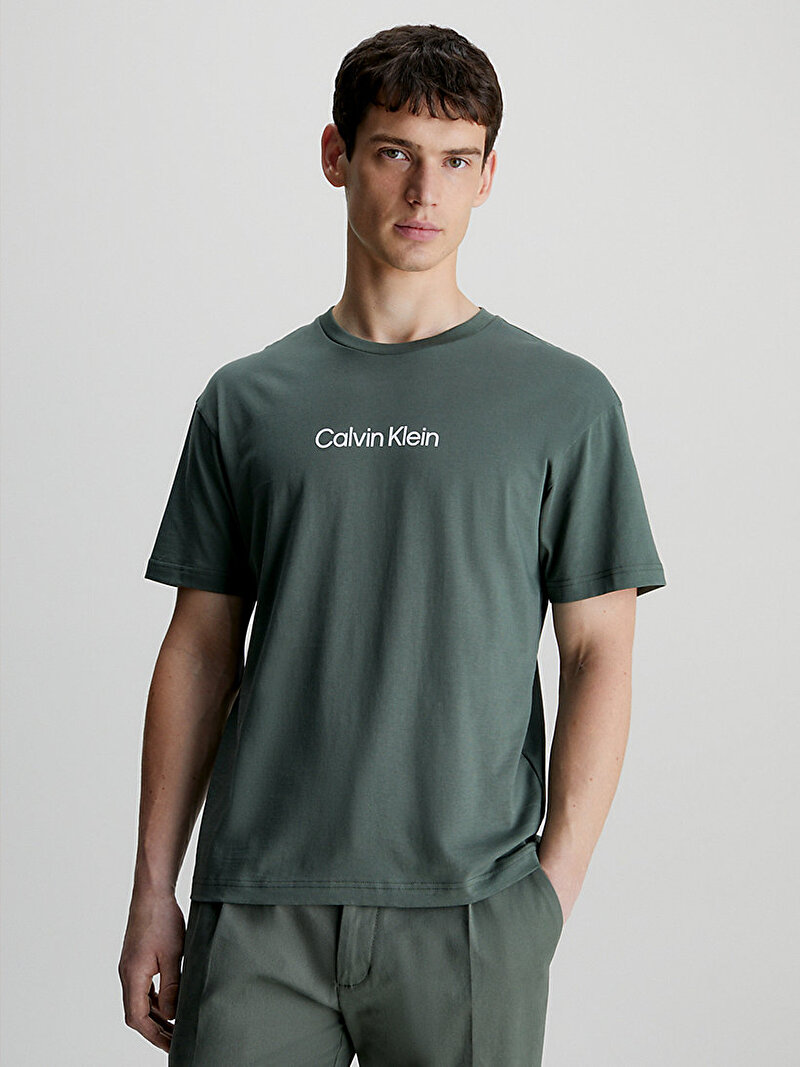 Calvin Klein Yeşil Renkli Erkek Hero Logo Comfort T-Shirt