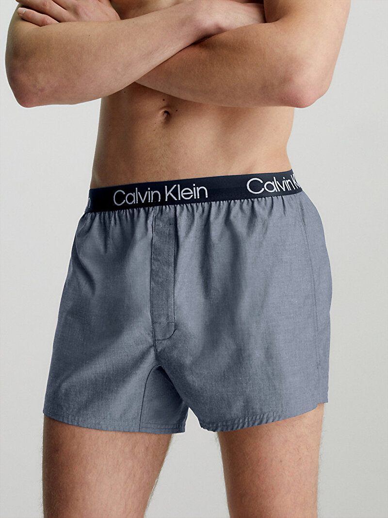 Calvin Klein Gri Renkli Erkek Slim Boxer