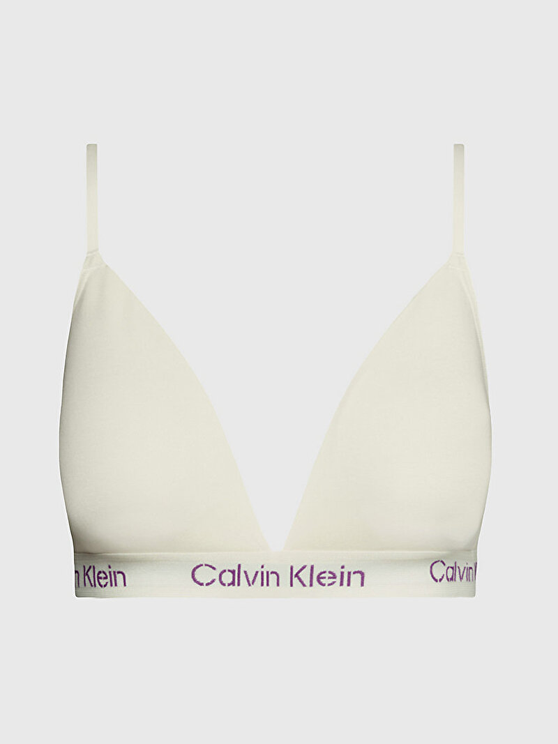 Calvin Klein Ekru Renkli Kadın Light Lined Üçgen Bralet