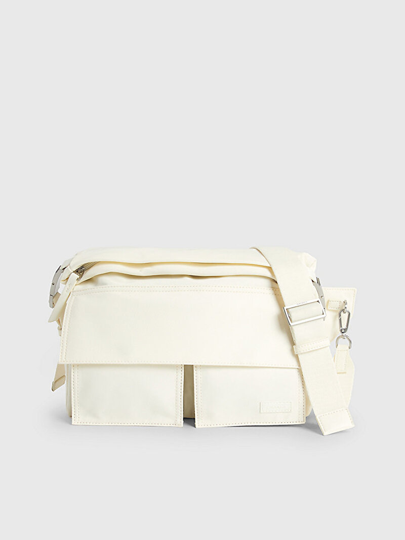 Calvin Klein Ekru Renkli Erkek Multi Pocket Nylon Çanta