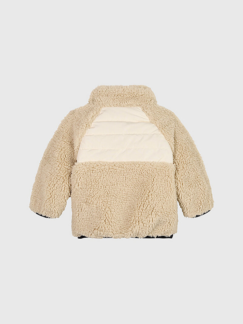 Calvin Klein Bej Renkli Bebek Mix Media Teddy Ceket