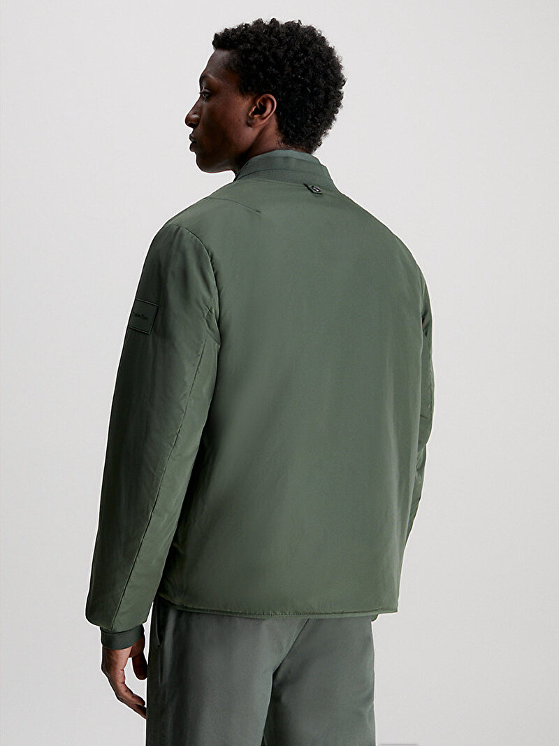 Calvin Klein Haki Renkli Erkek Recycled Superlight Ceket