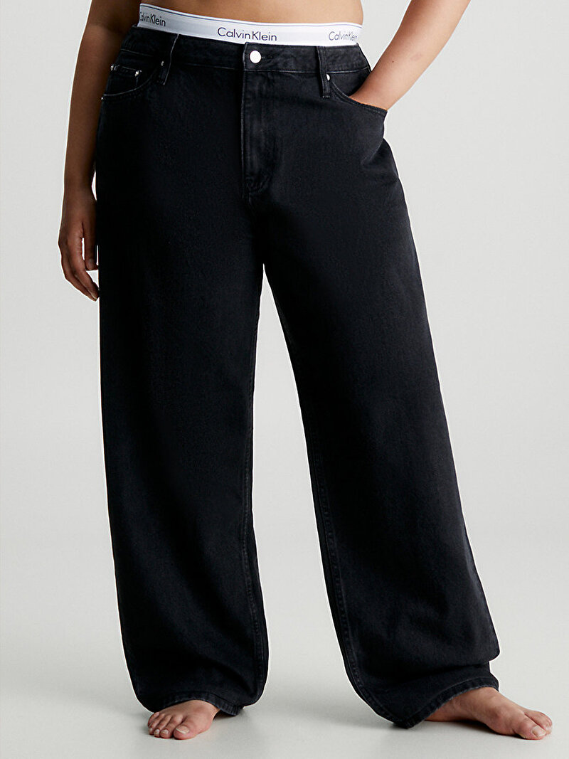 Calvin Klein Siyah Renkli Kadın 90'S Straight Jean Pantolon