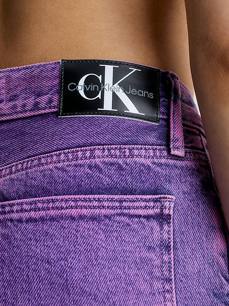 Calvin Klein Mor Renkli Kadın Straight Yüksek Bel Jean Pantolon