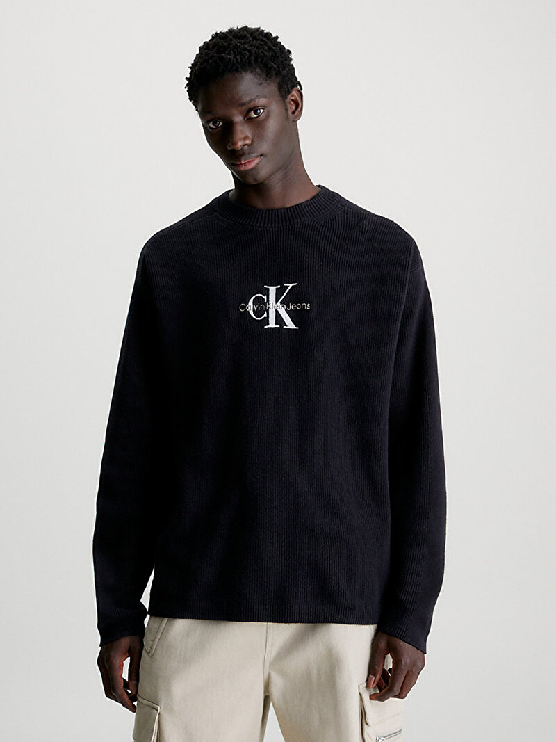 Calvin Klein Siyah Renkli Erkek Monologo Kazak