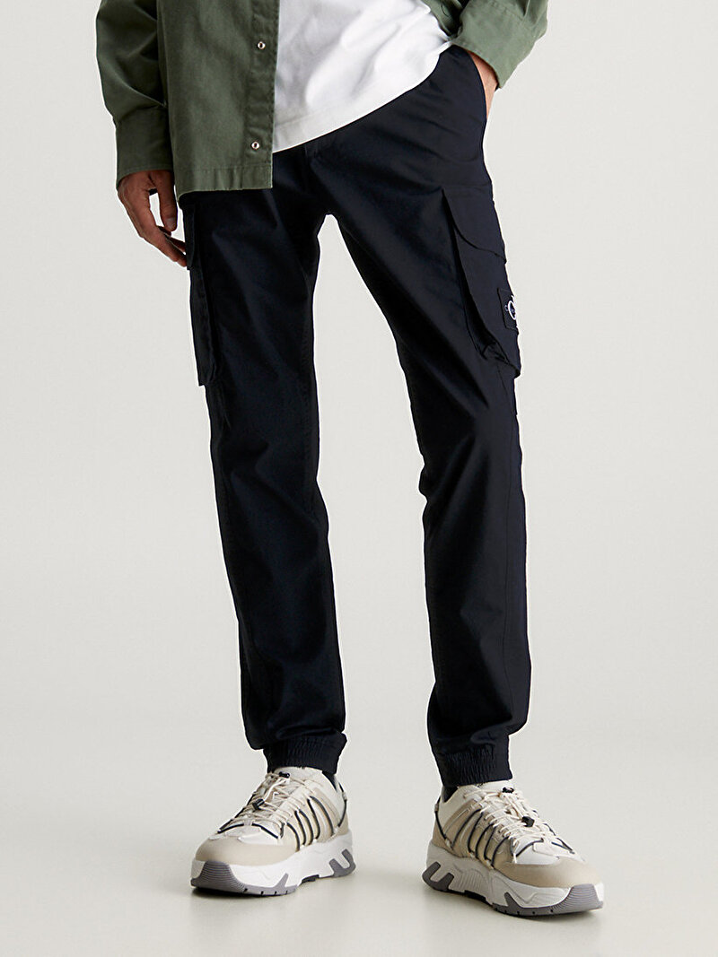 Calvin Klein Siyah Renkli Erkek Skinny Washed Cargo Pantolon
