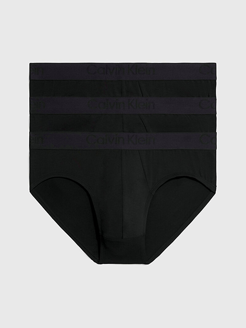 Calvin Klein Siyah Renkli Erkek 3'Lü Hip Brief Slip Külot Seti