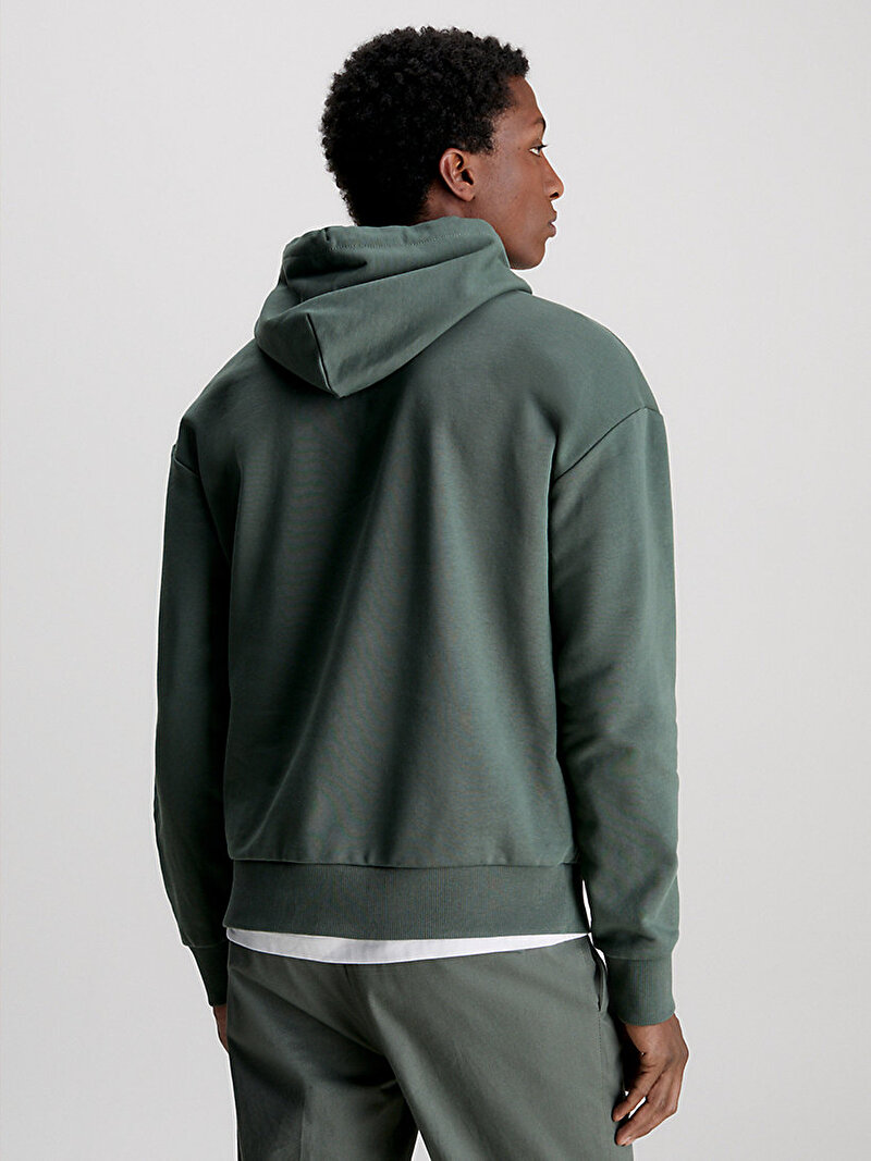 Calvin Klein Haki Renkli Erkek Hero Logo Comfort Sweatshirt