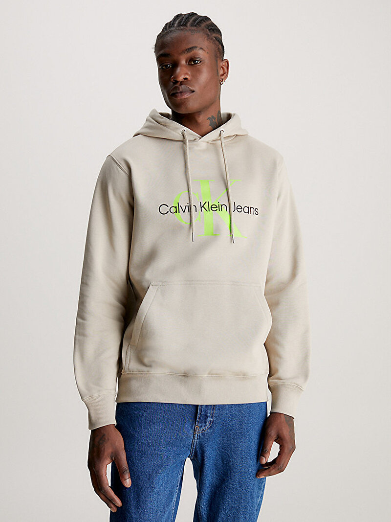 Calvin Klein Kahverengi Renkli Erkek Seasonal Monologo Sweatshirt