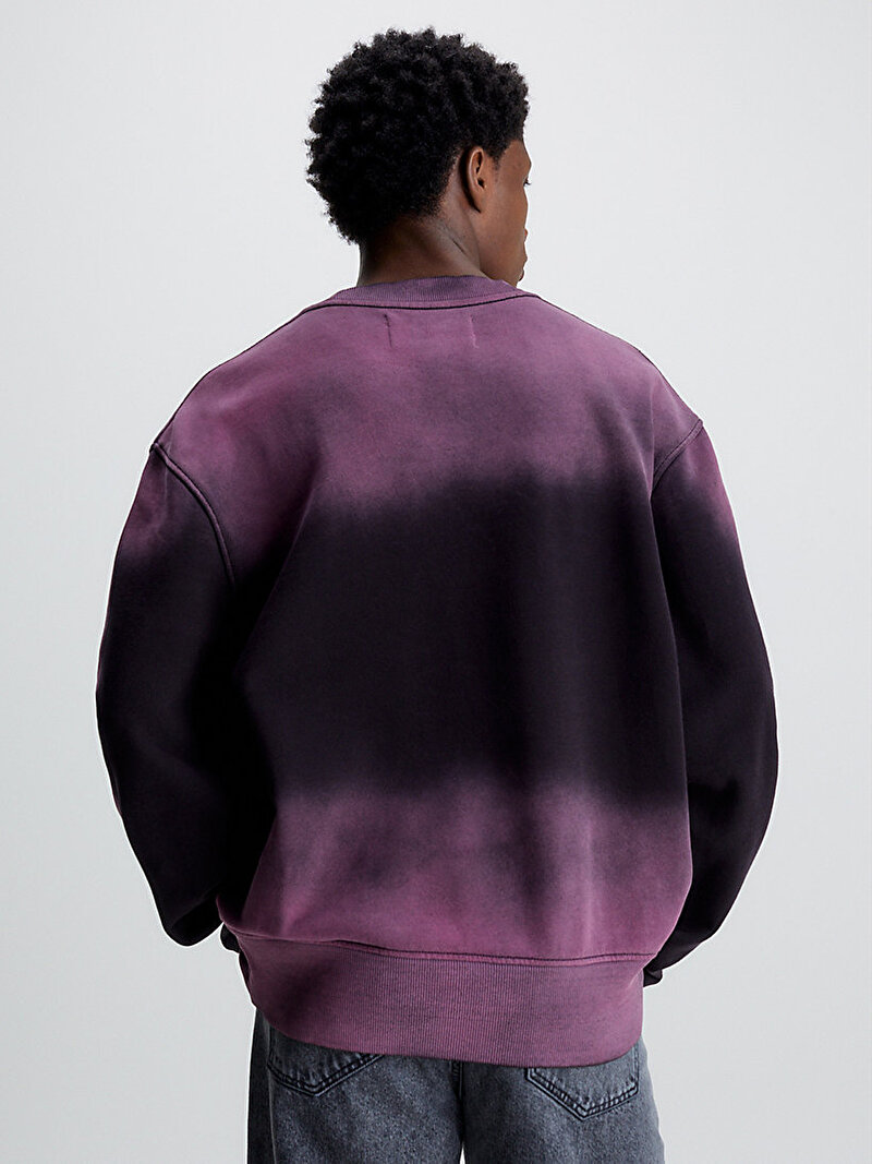 Calvin Klein Mor Renkli Erkek Institutional Spray Sweatshirt