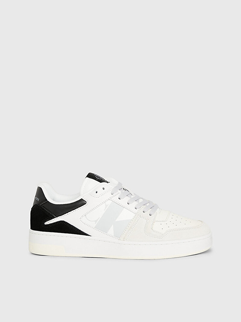 Calvin Klein Beyaz Renkli Erkek Basket Cupsole Lace Up Sneaker