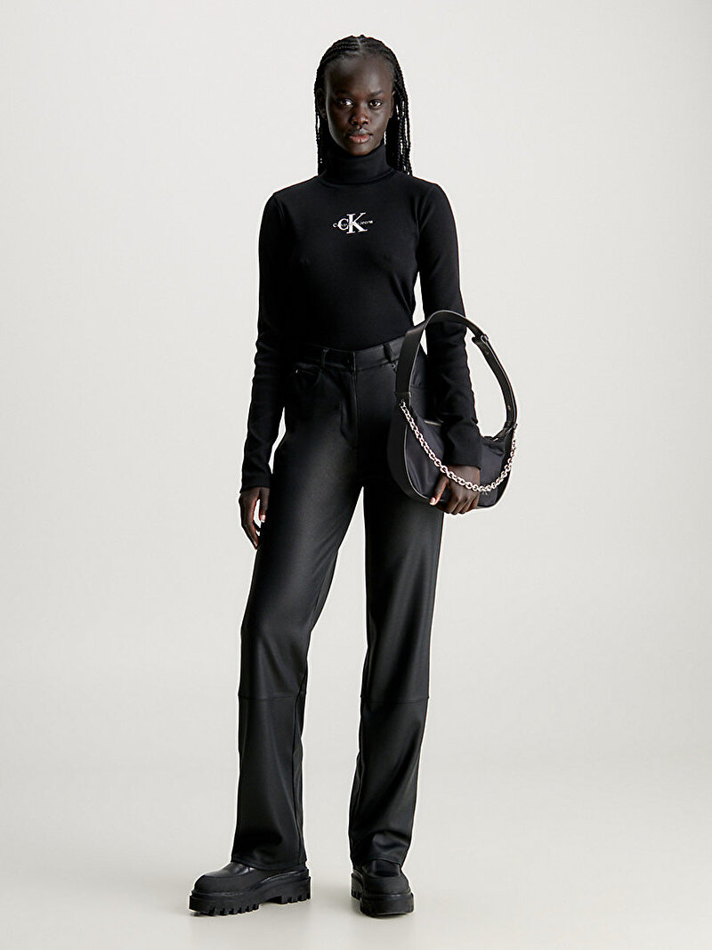 Calvin Klein Siyah Renkli Kadın Nylon Chain Omuz Çantası