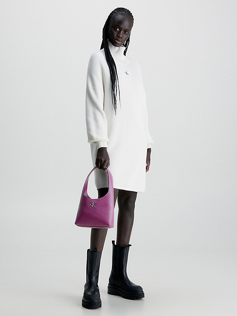 Calvin Klein Mor Renkli Kadın Minimal Monogram Omuz Çantası