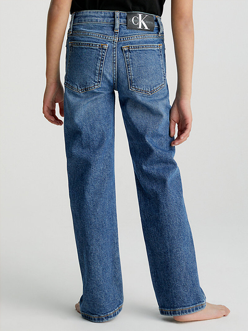 Calvin Klein Mavi Renkli Kız Çocuk Straight Jean Pantolon