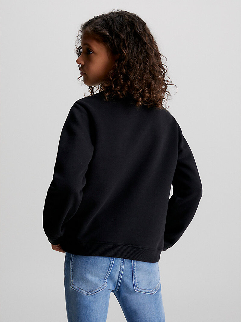 Calvin Klein Siyah Renkli Kız Çocuk Bronze Monogram Sweatshirt