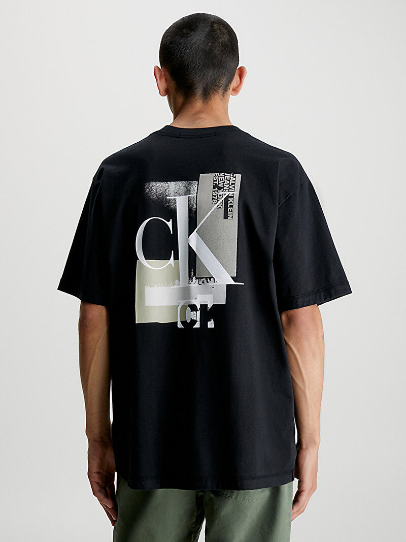 Calvin Klein Siyah Renkli Erkek Connected Layer T-Shirt