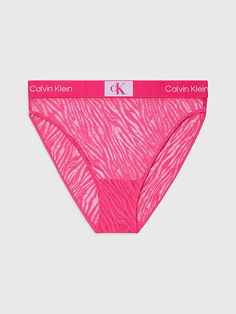 Calvin Klein Pembe Renkli Kadın Yüksek Bel Bikini Külot