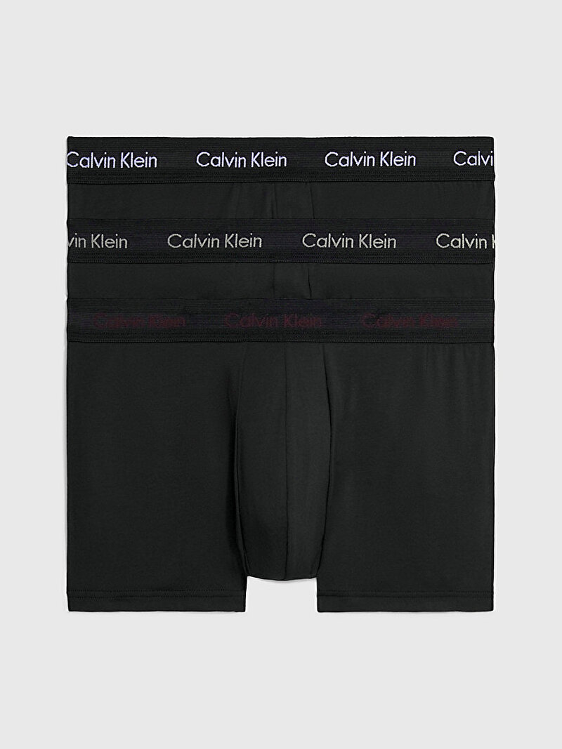 Calvin Klein Siyah Renkli Erkek 3'Lü Low Rise Trunk Boxer Seti