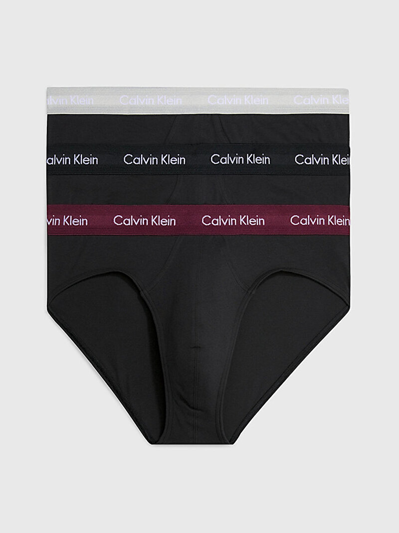 Calvin Klein Siyah Renkli Erkek 3'Lü Hip Brief Slip Külot Seti
