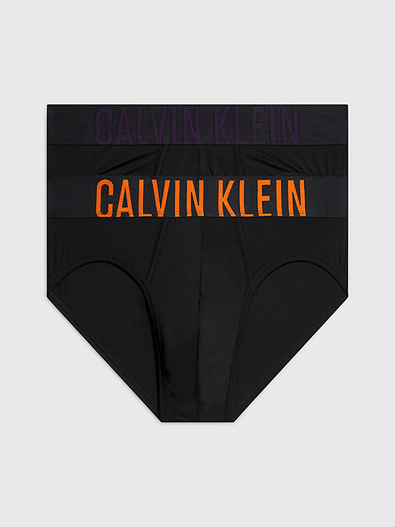 Calvin Klein Siyah Renkli Erkek 2'Li Hip Brief Slip Külot Seti