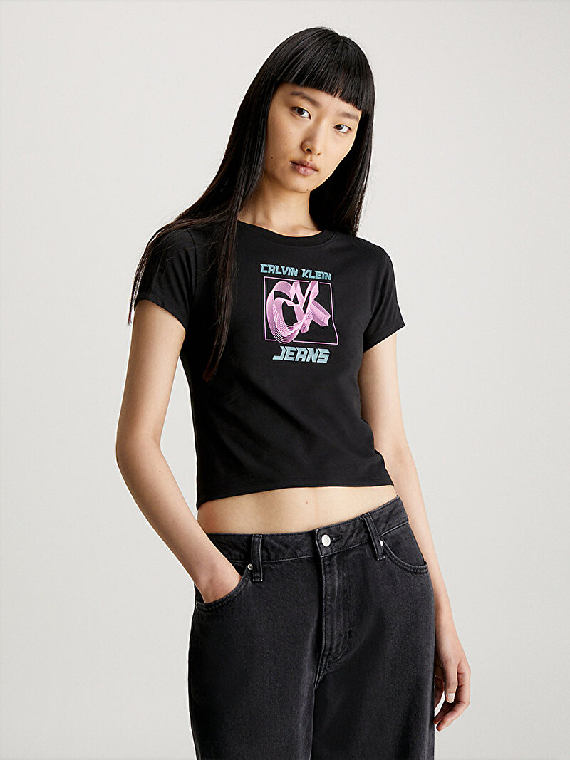 Kadın Hyper Real Ck Y2K T-Shirt
