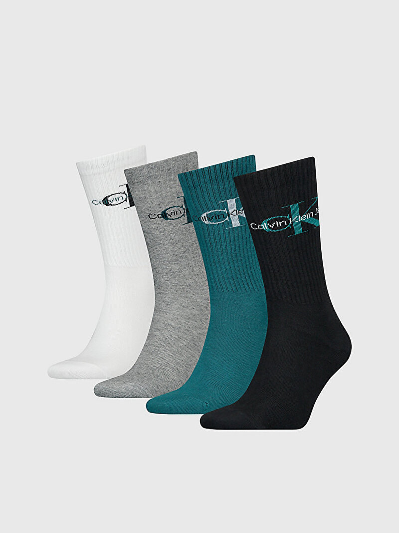 Calvin Klein Çok renkli Renkli Erkek 4'Lü Çorap Seti