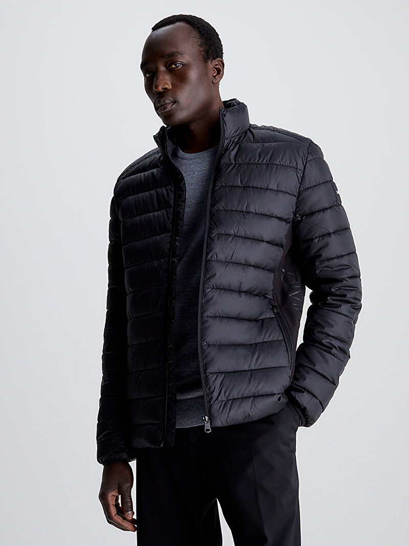 Calvin Klein Siyah Renkli Erkek Recycled Puffer Ceket