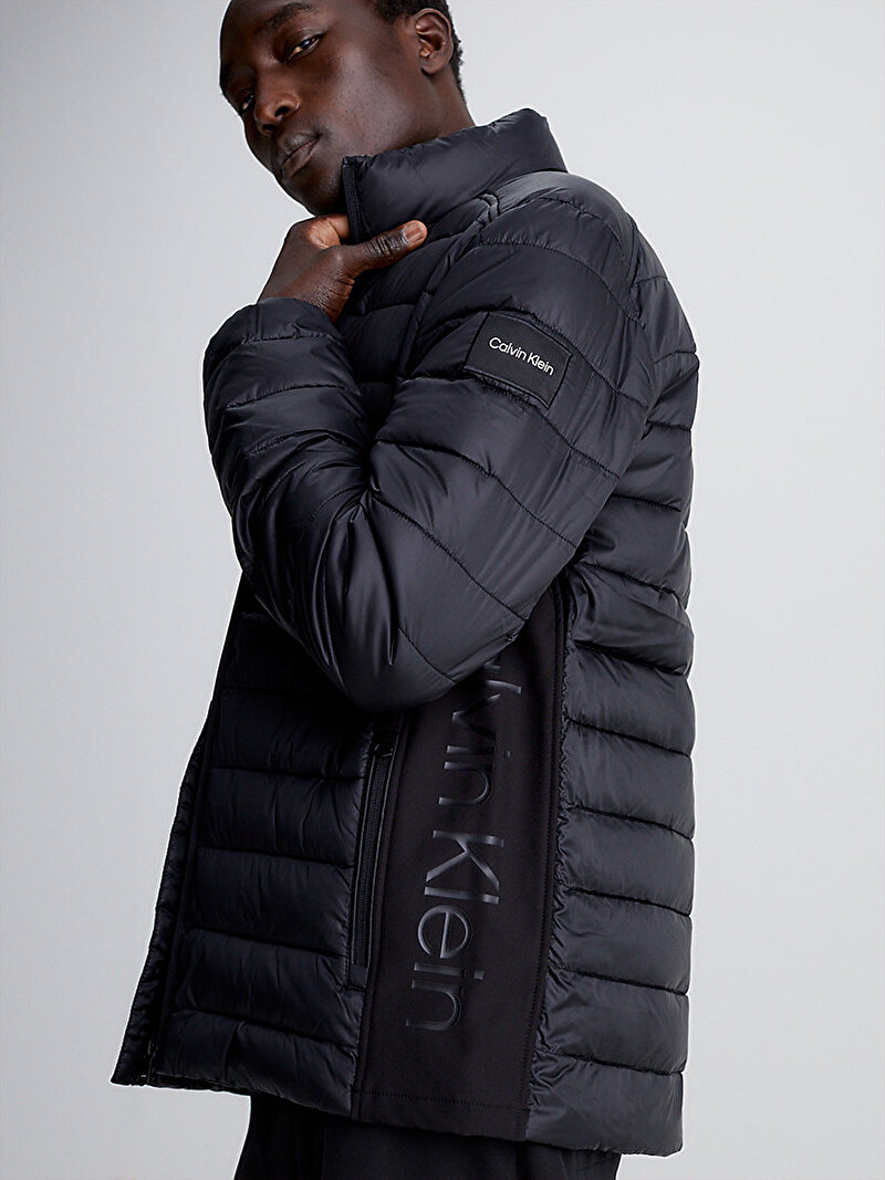 Calvin Klein Siyah Renkli Erkek Recycled Puffer Mont