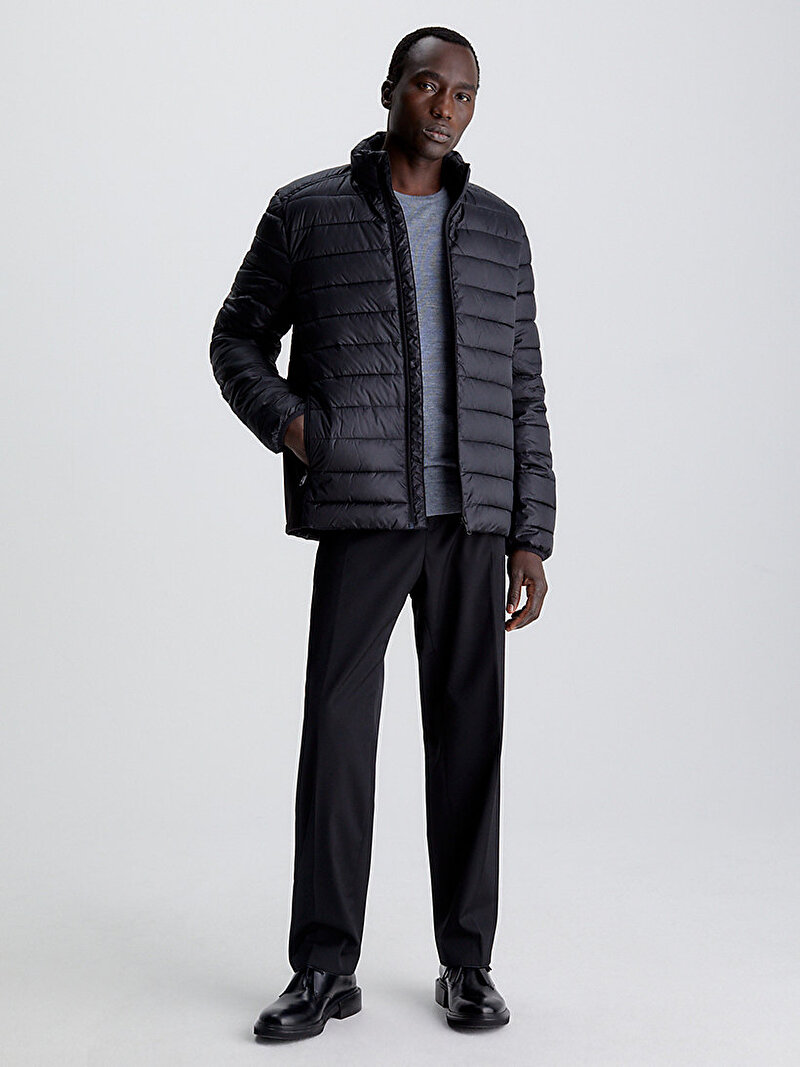Calvin Klein Siyah Renkli Erkek Recycled Puffer Mont