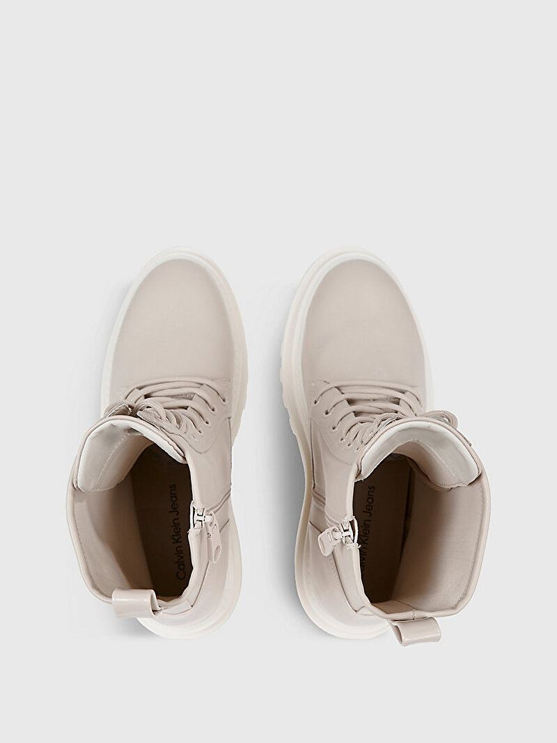 Calvin Klein Bej Renkli Kadın Chunky Lace Up Bot
