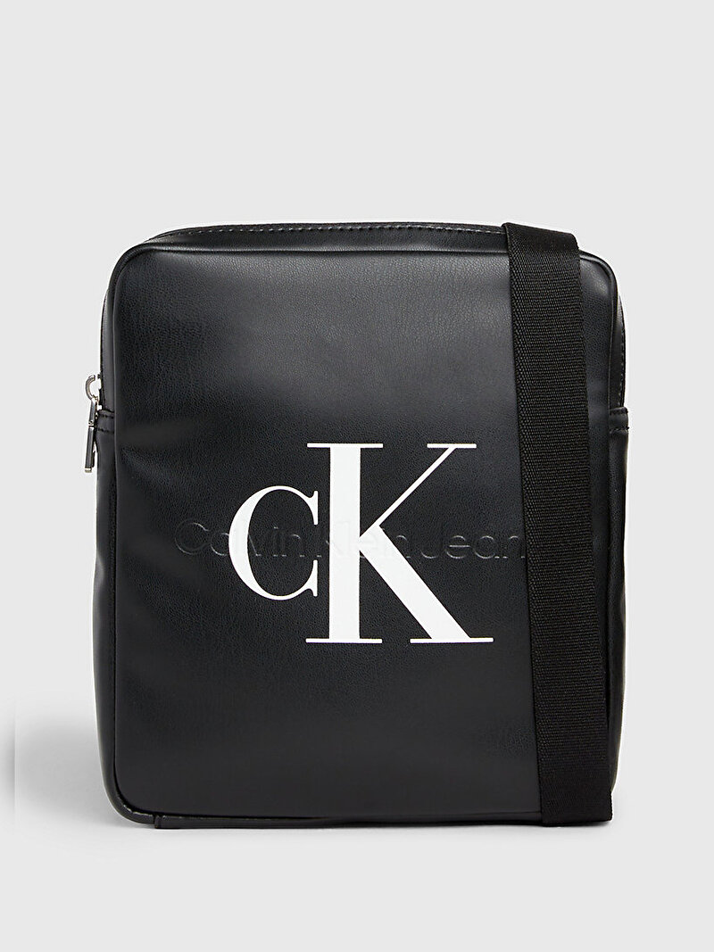 Calvin Klein Siyah Renkli Erkek Monogram Soft Reporter Çanta