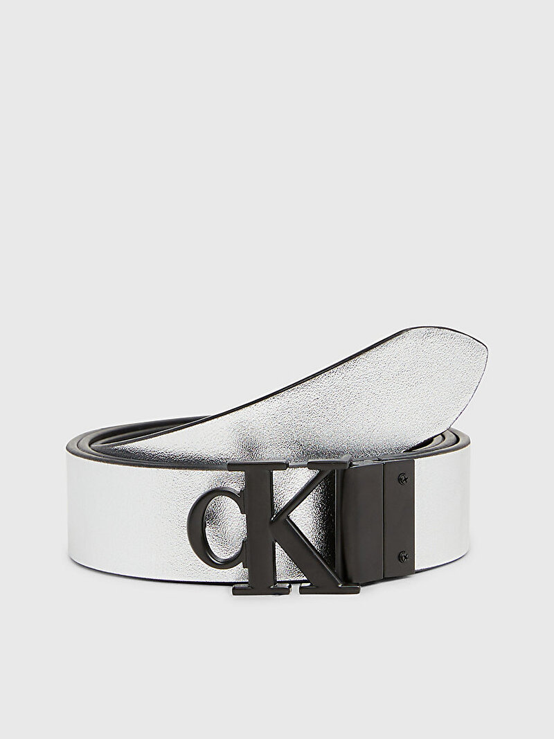 Calvin Klein Siyah Renkli Erkek Adj/Rev Ck Pique Metal Kemer