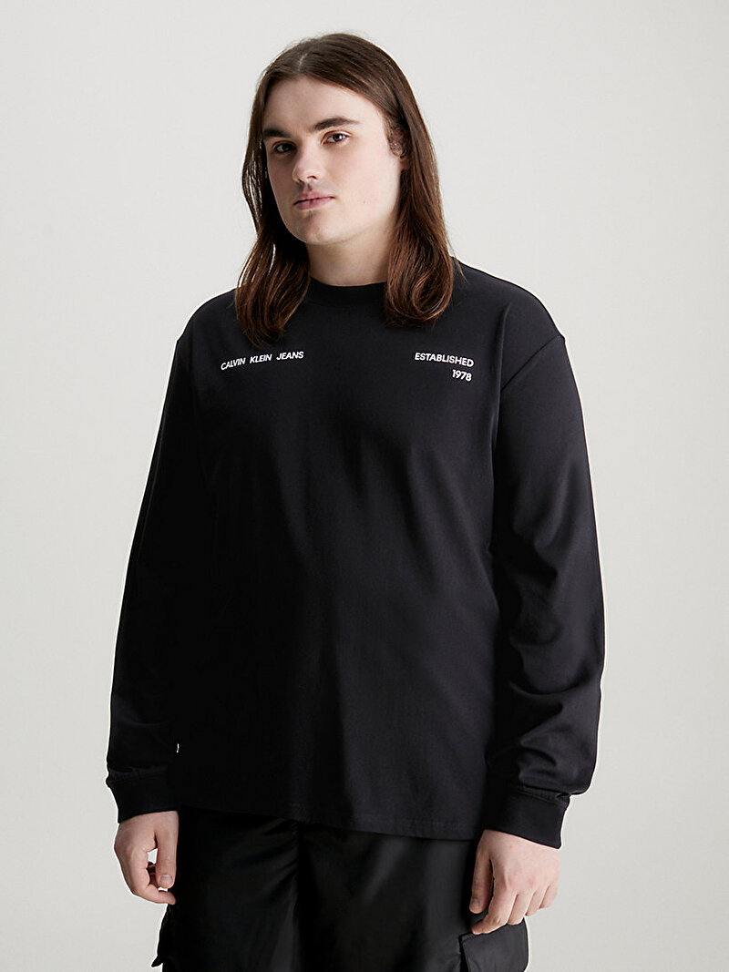 Calvin Klein Siyah Renkli Erkek Spray Box Uzun Kollu T-Shirt