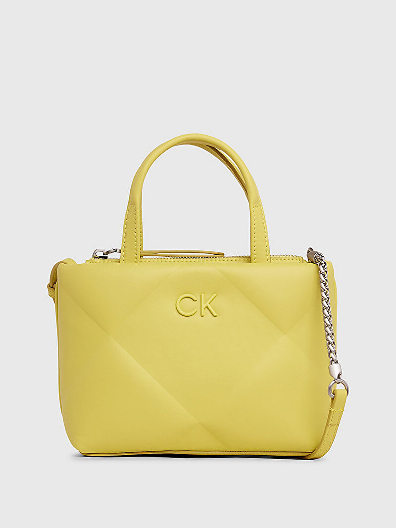 Calvin Klein Sarı Renkli Kadın Re-Lock Quilt Tote Çanta