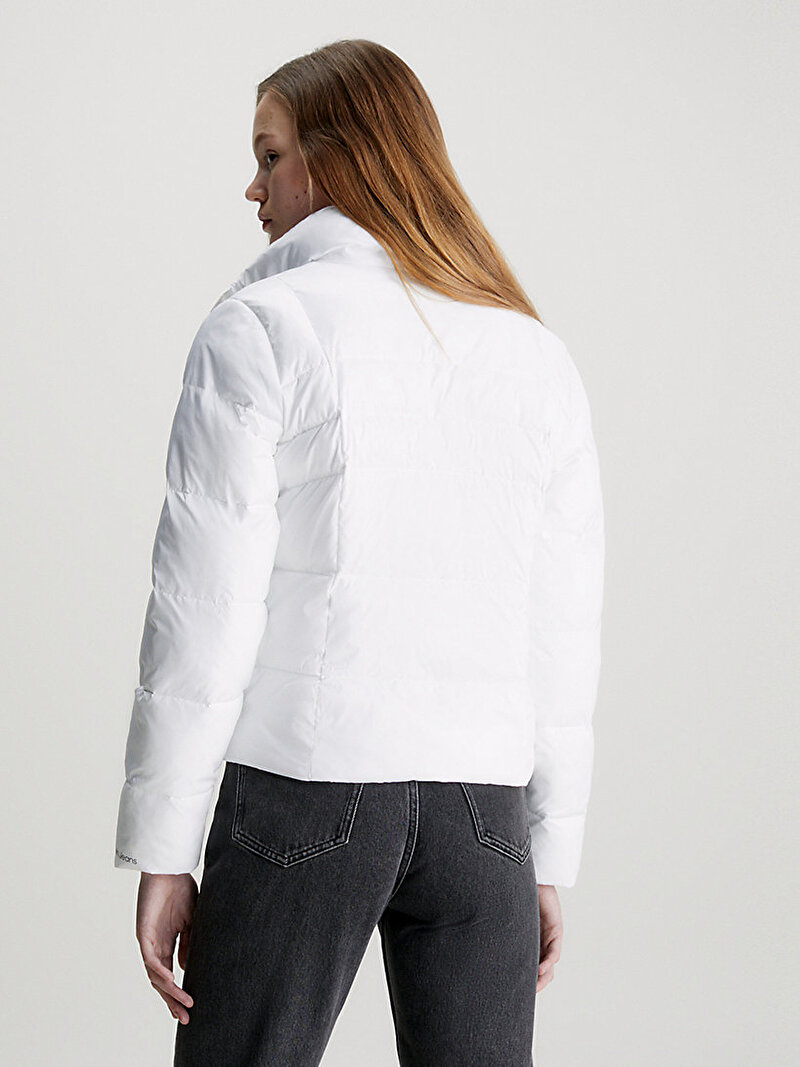 Calvin Klein Beyaz Renkli Kadın Short Fitted Ceket
