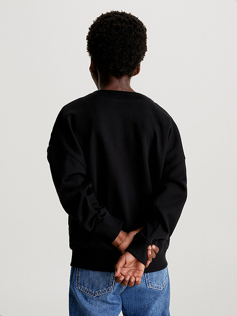 Calvin Klein Siyah Renkli Erkek Çocuk Relaxed Terry Hırka