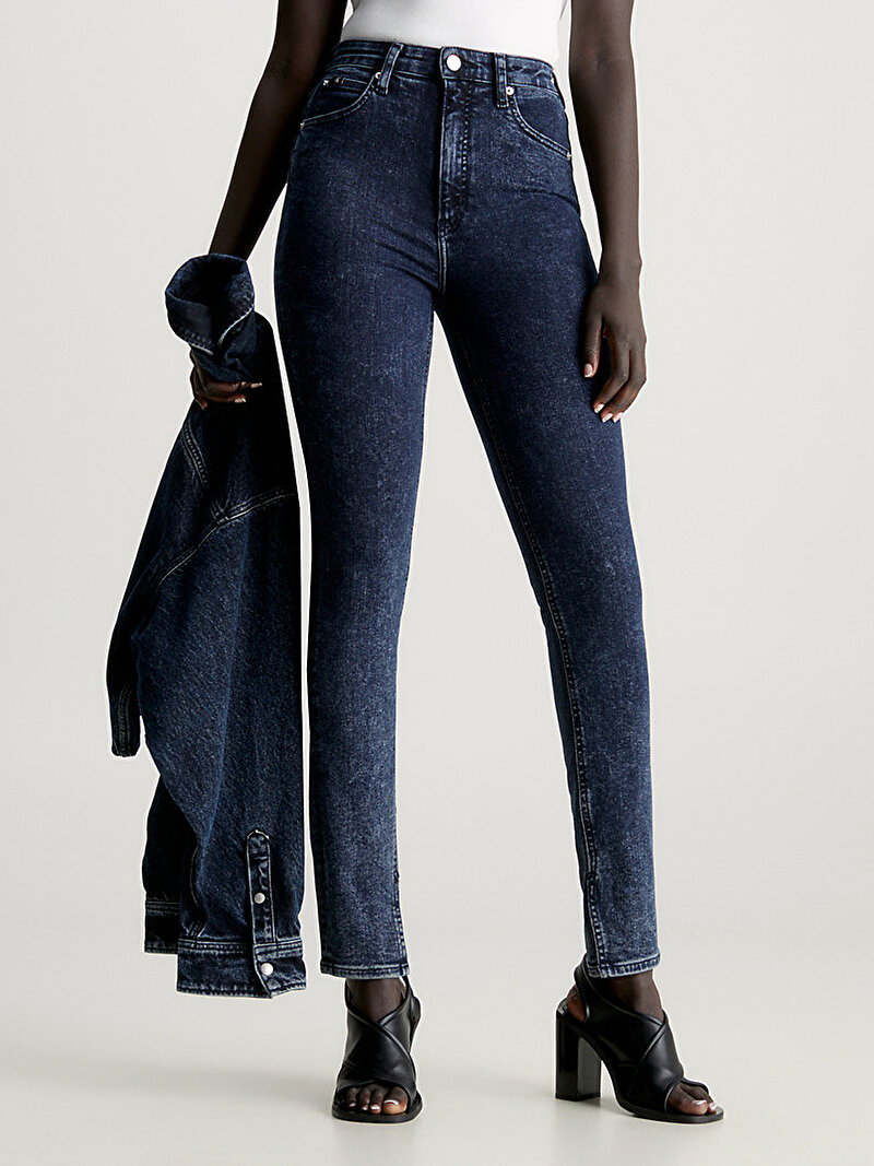 Calvin Klein Mavi Renkli Kadın Yüksek Bel Skinny Jean Pantolon