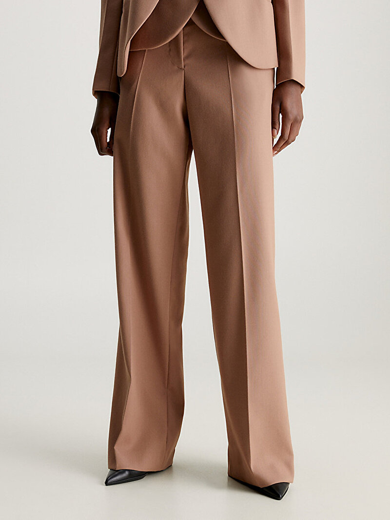Calvin Klein Kahverengi Renkli Kadın Modular Tailored Pantolon