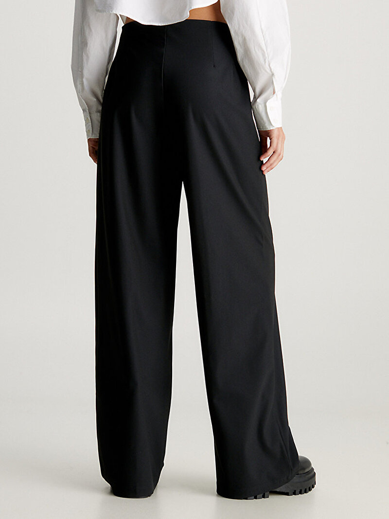 Calvin Klein Siyah Renkli Kadın Wide Leg Knit Pantolon
