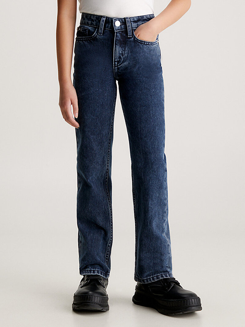 Calvin Klein Mavi Renkli Kız Çocuk Hr Straight Jean Pantolon