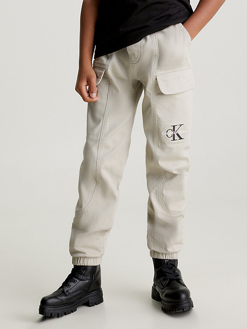 Calvin Klein Bej Renkli Erkek Çocuk Cargo Pantolon