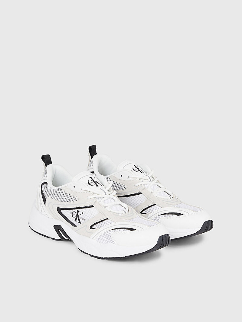 Calvin Klein Beyaz Renkli Erkek Retro Tennis Su-Mesh Sneaker