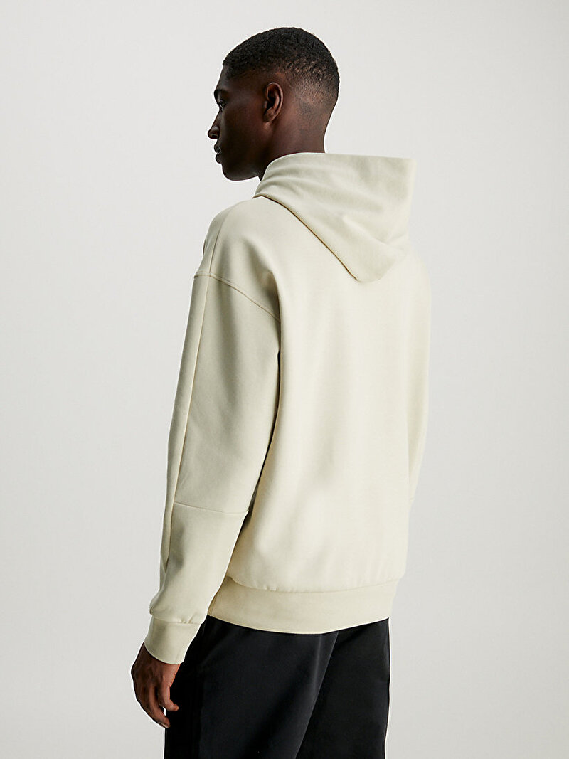 Calvin Klein Bej Renkli Erkek Comfort Debossed Logo Sweatshirt