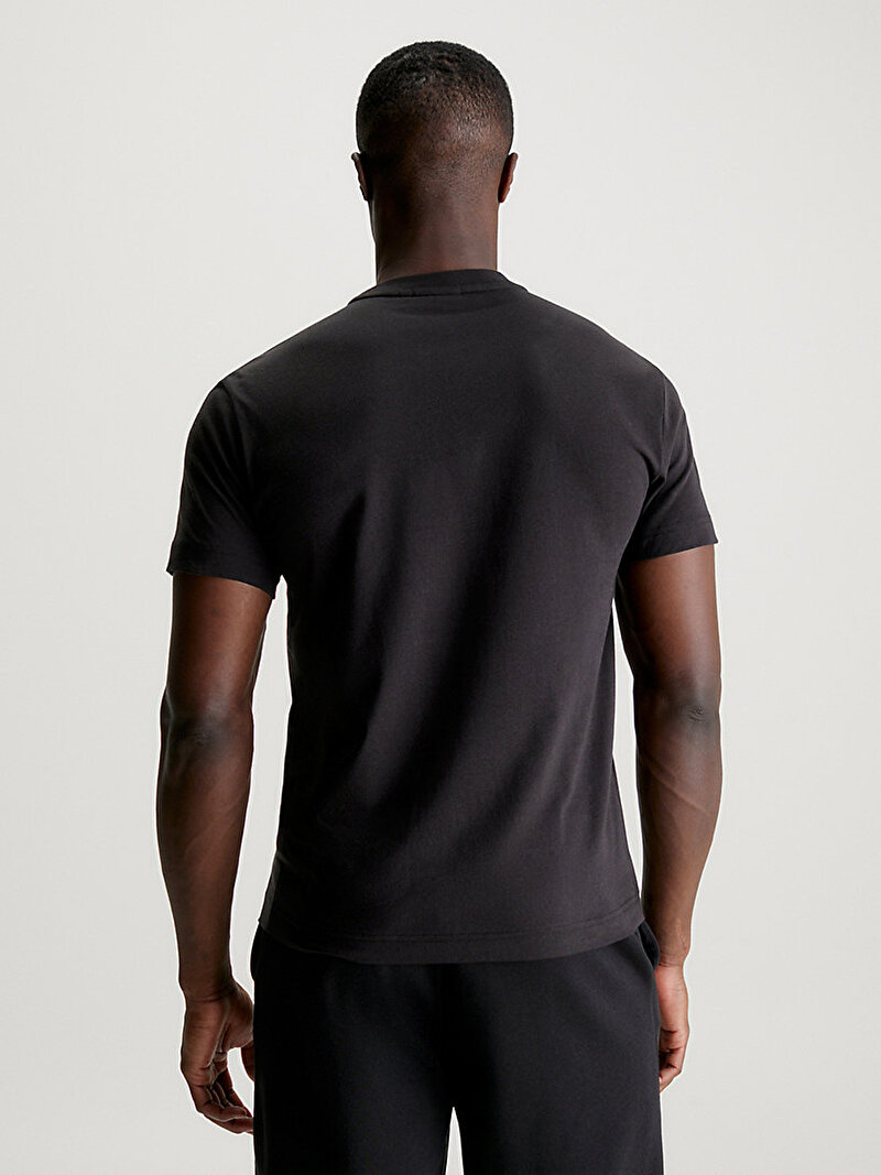 Calvin Klein Siyah Renkli Erkek Raised Rubber Logo T-Shirt