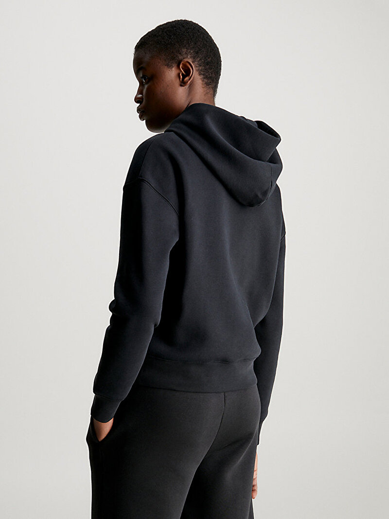 Calvin Klein Siyah Renkli Kadın Metallic Micro Logo Sweatshirt