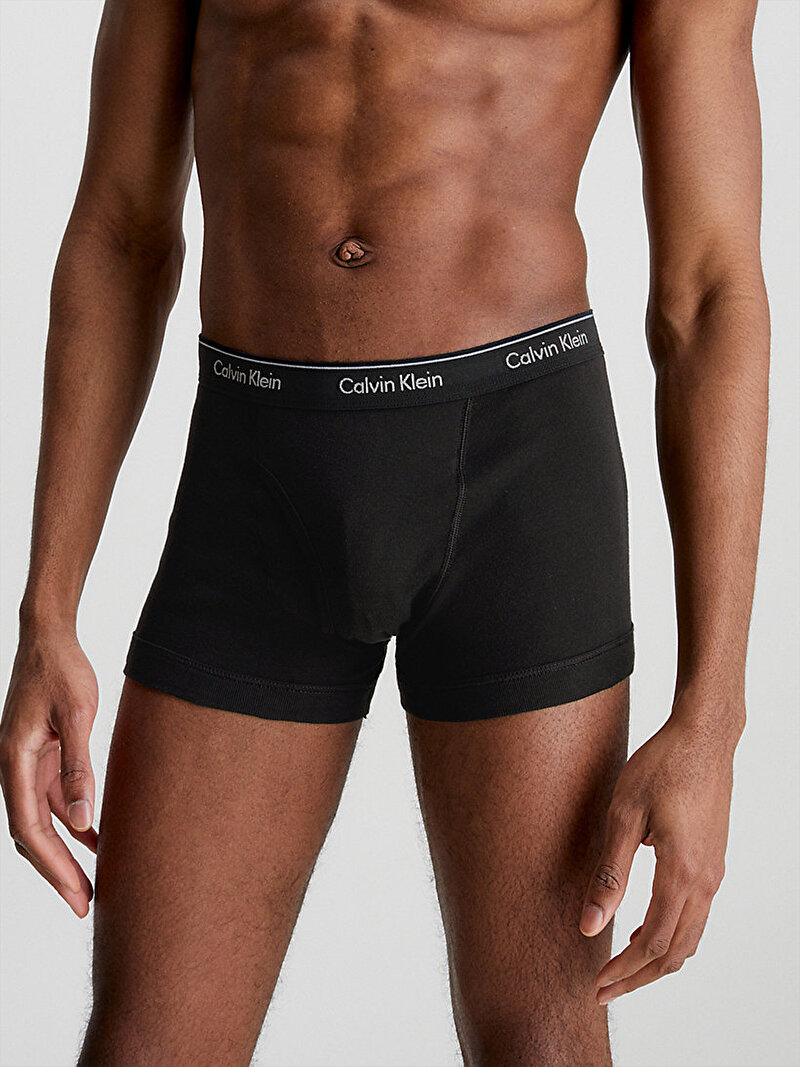 Calvin Klein Siyah Renkli Erkek 3'Lü Trunk Boxer Seti