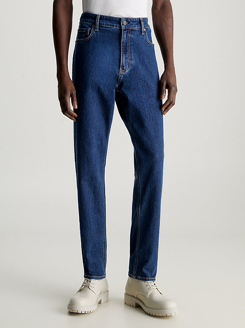 Calvin Klein Mavi Renkli Erkek Tapered Fit Jean Pantolon