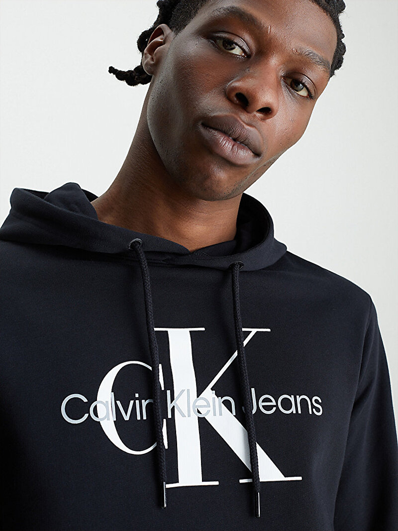 Calvin Klein Siyah Renkli Erkek Core Monologo Hoodie Sweatshirt