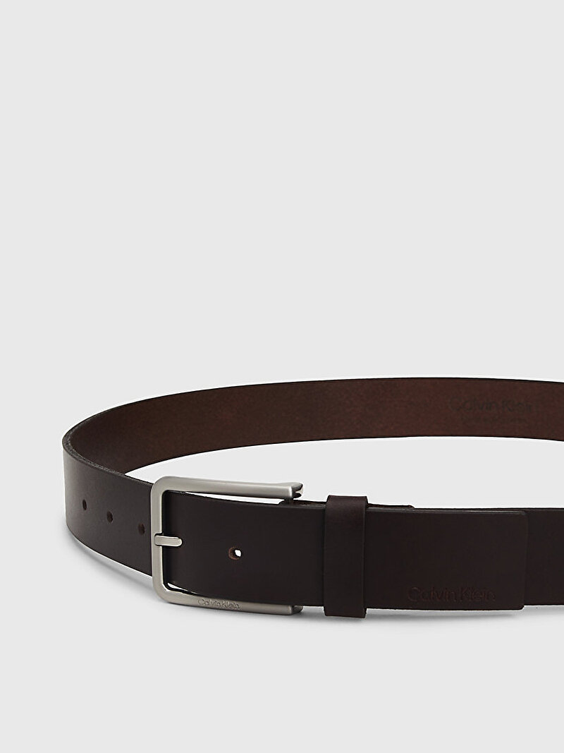 Calvin Klein Kahverengi Renkli Erkek Warmth Oiled Grain Kemer